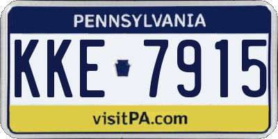 PA license plate KKE7915
