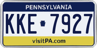 PA license plate KKE7927
