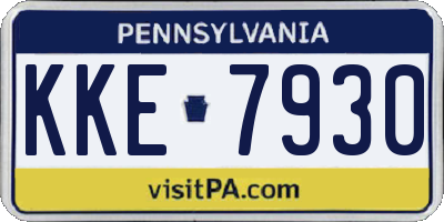 PA license plate KKE7930