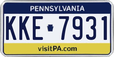 PA license plate KKE7931