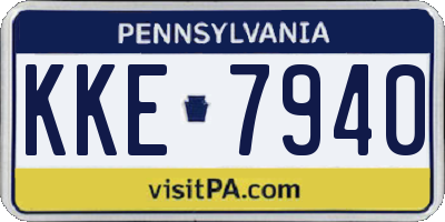 PA license plate KKE7940
