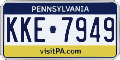 PA license plate KKE7949