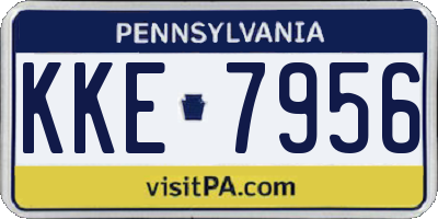 PA license plate KKE7956