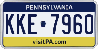 PA license plate KKE7960