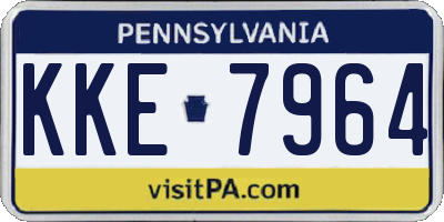 PA license plate KKE7964