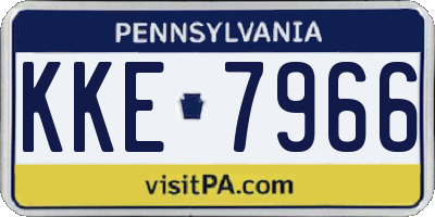 PA license plate KKE7966