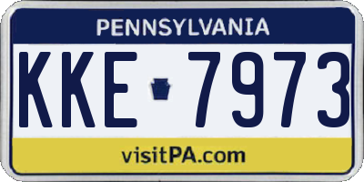 PA license plate KKE7973