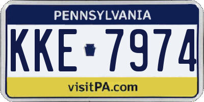 PA license plate KKE7974