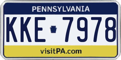 PA license plate KKE7978