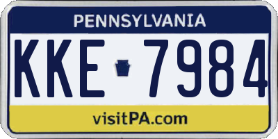 PA license plate KKE7984