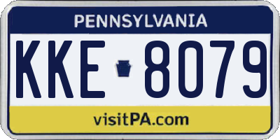 PA license plate KKE8079