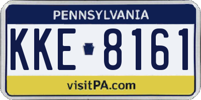 PA license plate KKE8161