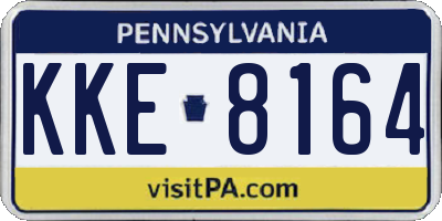 PA license plate KKE8164
