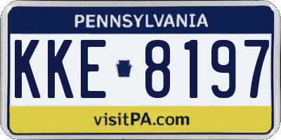 PA license plate KKE8197