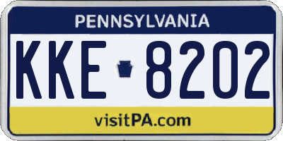 PA license plate KKE8202