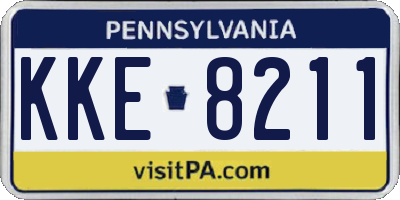 PA license plate KKE8211