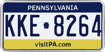 PA license plate KKE8264