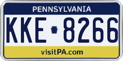 PA license plate KKE8266