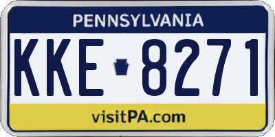 PA license plate KKE8271