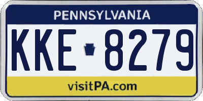 PA license plate KKE8279