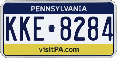 PA license plate KKE8284