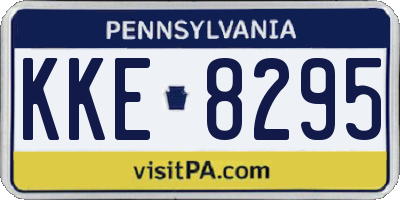 PA license plate KKE8295