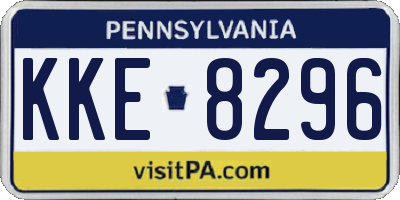 PA license plate KKE8296