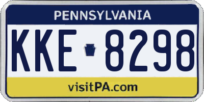 PA license plate KKE8298