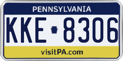 PA license plate KKE8306