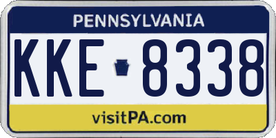 PA license plate KKE8338