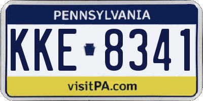 PA license plate KKE8341
