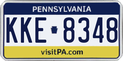 PA license plate KKE8348