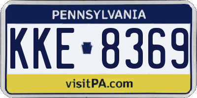 PA license plate KKE8369