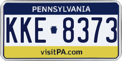 PA license plate KKE8373