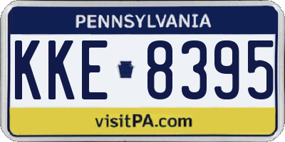 PA license plate KKE8395