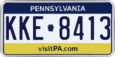 PA license plate KKE8413
