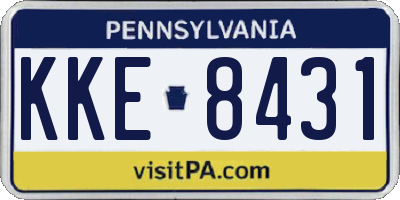 PA license plate KKE8431