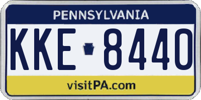 PA license plate KKE8440
