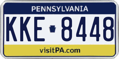 PA license plate KKE8448