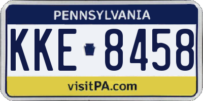 PA license plate KKE8458