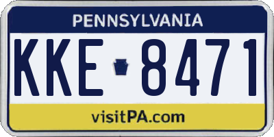 PA license plate KKE8471