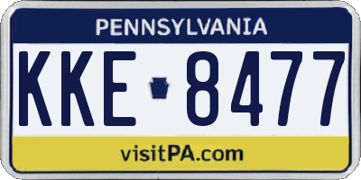 PA license plate KKE8477