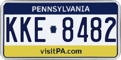 PA license plate KKE8482