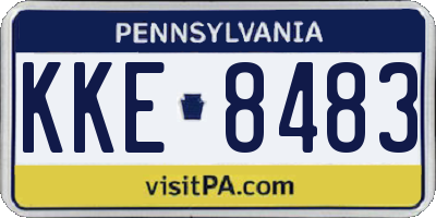 PA license plate KKE8483