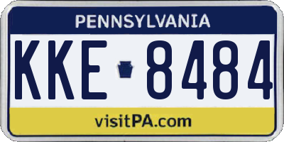 PA license plate KKE8484