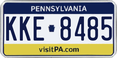 PA license plate KKE8485