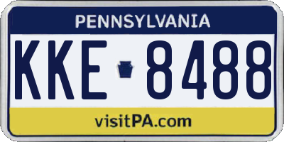 PA license plate KKE8488