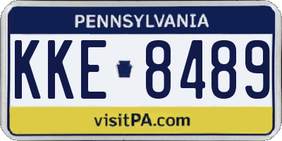 PA license plate KKE8489