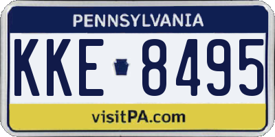PA license plate KKE8495