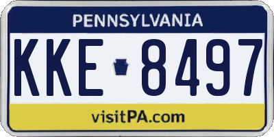PA license plate KKE8497